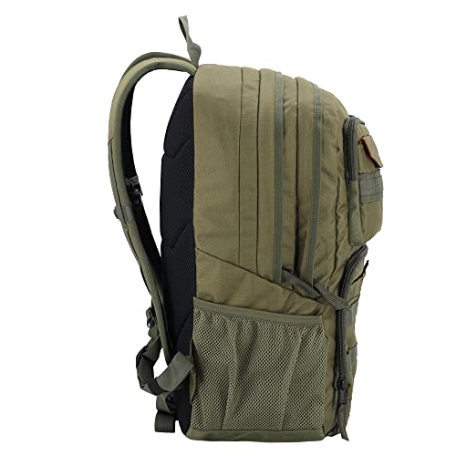 Eddie Bauer Cargo Tactical Backpack | Adventure | Heavy Duty | Outdoor | Water Resistant | 600D Polyester - Grey Moss - color: Moss Grey