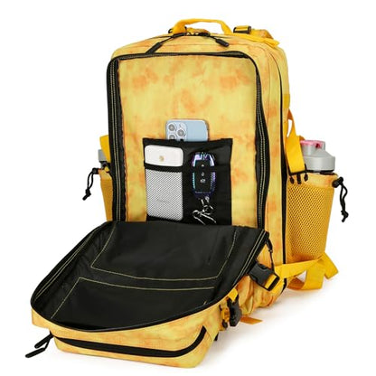Military Tactical Backpack for Men and Women Army 3 Days Assault Pack Bag Large Rucksack with Molle System for Hiking Cycling Skiing Camping Climbing - color: Yellowcamo