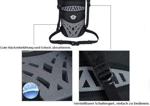 WINDCHASER Cycling Backpack, 10L Bicycle Backpack Waterproof Breathable Bag for Outdoor Travel Hiking Climbing Biking Running Skiing (Grey) - color: Grey