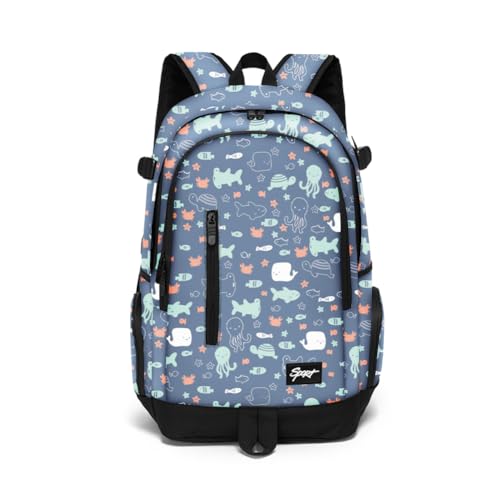 rickyh style School Backpack Travel Bag for Men & Women Lightweight College Back Pack with Laptop Compartmen - color: 01hdsj