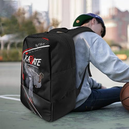 Boxing Dart Lightning Karate Baseball Sport Backpack Shoe Compartment Equipment Bags Gym Teenager Inner Pocket School Ball (Karate Design) - color: Karate Design