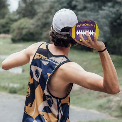 PassCatch Training Football, Enhance Passing Catching Skills, Official & Youth Size(with Pump) - style: Purple 7#(Ages 5-14)