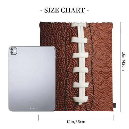 Football Drawstring Bag Sport Gym Backpack Beach Travel Sack Draw String Yoga Bag For Men Women - color: Football