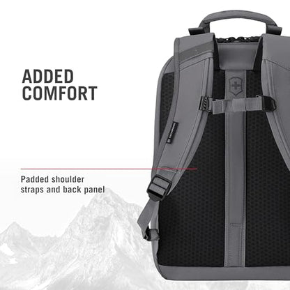 Victorinox Touring 2.0 City Daypack - Professional Laptop Backpack for Business & Outdoor Use - Features Waterproof Pouch - 17 Liters, Light Gray - color: Stone Grey