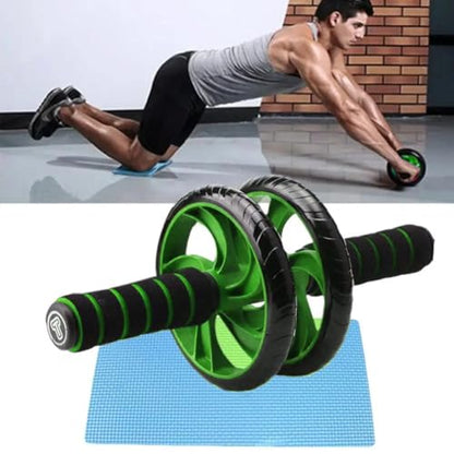 Abdominal Roller Wheels Ab Trainer with Knee Pad Core Workout Exercise Muscle Fitness Equipment Men Women for Home Office Gym Outdoors