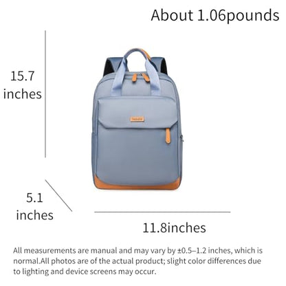 Minimalist Laptop Backpack with Luggage Strap, Stylish Daypack with Anti-Theft Pocket, Durable Casual Carry (BLUE) - color: Blue