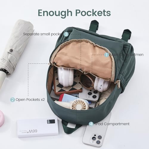LOVEVOOK Mini Backpack Purse for Women, Small Puffer Lightweight Backpack, Casual Daily Daypack Purse for Women, back pack with Anti-theft Pocket for Travel-Teal - color: Teal