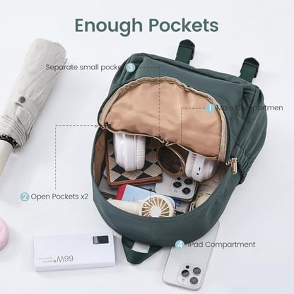LOVEVOOK Mini Backpack Purse for Women, Small Puffer Lightweight Backpack, Casual Daily Daypack Purse for Women, back pack with Anti-theft Pocket for Travel-Teal - color: Teal