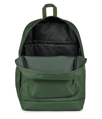 JanSport Cross Town Plus Backpack - Large Main Compartment, Side Water Bottle Pocket, 15-Inch Padded Laptop Sleeve - Cargo Green - color: Cargo Green