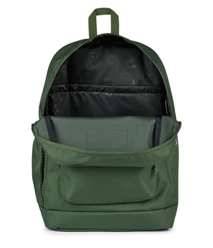 JanSport Cross Town Plus Backpack - Large Main Compartment, Side Water Bottle Pocket, 15-Inch Padded Laptop Sleeve - Cargo Green - color: Cargo Green