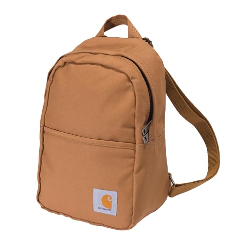 Carhartt Classic Mini Backpack, Durable, Water-Resistant Backpack with Adjustable Shoulder Straps, Carhartt Brown - color: Carhartt Brown