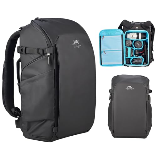 Summit Creative 26L Water-Resistant Camera Backpack for DSLR & Mirrorless Cameras – Travel-Friendly Photography Bag with Lens, Tripod, and 16" Laptop Storage – Black - color: 26L Black