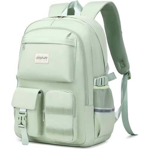 abshoo Big Student Laptop Backpack For College Women Middle High School Teen Girls Bookbag Travel Daypack (Olive Green) - color: Olive Green