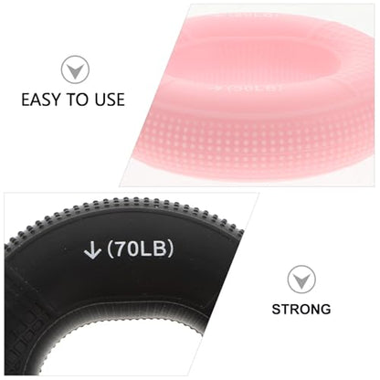 DECHOUS 3pcs Silicone Hand Grip Rings Finger Exerciser Set Dual Resistance Levels, Forearm Strengthener and Hand Massage Rings for Rehabilitation and Muscle Training