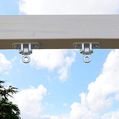BETOOLL Heavy Duty Swing Hangers Swing Set Hardware Playground Porch Wooden Sets Indoor Outdoor Set of 4 - color: Silver 4pcs