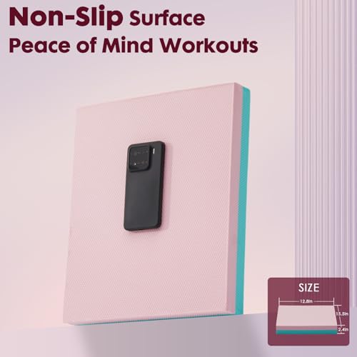 Balance Pad- High-Density Foam Cushion Mat for Yoga, Exercise & Fitness, Non-Slip Stability Trainer for Core Workouts, Thick Foam Balance Board (16x13x2.4 Inches)