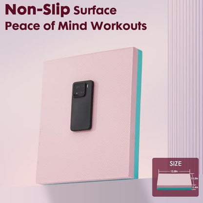 Balance Pad- High-Density Foam Cushion Mat for Yoga, Exercise & Fitness, Non-Slip Stability Trainer for Core Workouts, Thick Foam Balance Board (16x13x2.4 Inches)