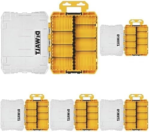 DEWALT Tool Box, Medium 8-Compartments Small Parts Organizer, Portable Tough Case Screw Organizer Toolbox with Customazible Dividers (DWAN2190) (Pack of 5) - size: One Size (Pack of 5)