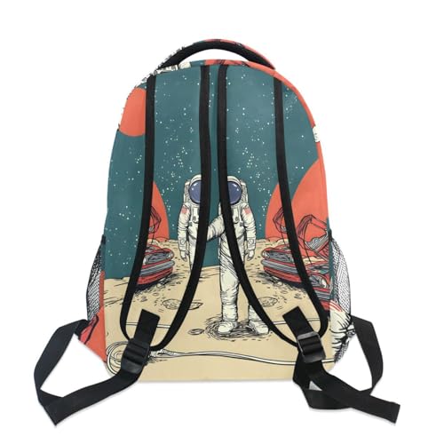 ALAZA Pop Art Retro Astronaut Space Cartoon Large Backpack Personalized Laptop iPad Tablet Travel School Bag with Multiple Pockets for Men Women College - color: Astronaut