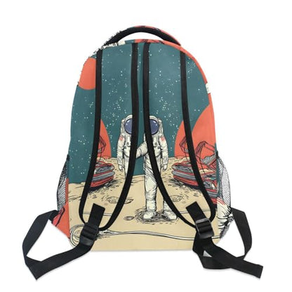 ALAZA Pop Art Retro Astronaut Space Cartoon Large Backpack Personalized Laptop iPad Tablet Travel School Bag with Multiple Pockets for Men Women College - color: Astronaut