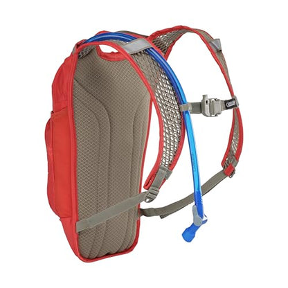 CamelBak Mini M.U.L.E. Kids Hydration Backpack, Lightweight Trail and Bike Pack with 50oz Reservoir - color: Scarlet