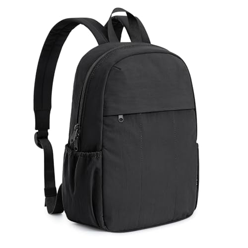 G4Free Mini Backpack for Women Water-resistant Hiking Backpack with Adjustable Shoulder Straps for School Travel Shop Work Casual(BLACK) - color: Black