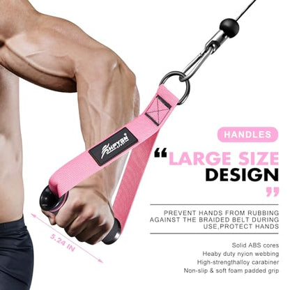 HPYGN Exercise Handle, Replacement Fitness Equipment for Pilates, Yoga, Strength Trainer, Pull Down Home Gym Red, Grey, Blue Working Out Handle - color: Pink