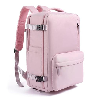 GAEKEAO Travel Backpack for Women Men, Airline Approved 15.6 Inch Laptop Carry On Backpack with Shoe Pouch Luggage Weekender Bag for Travel Business Work Hiking Purple - color: B03 Pink Purple