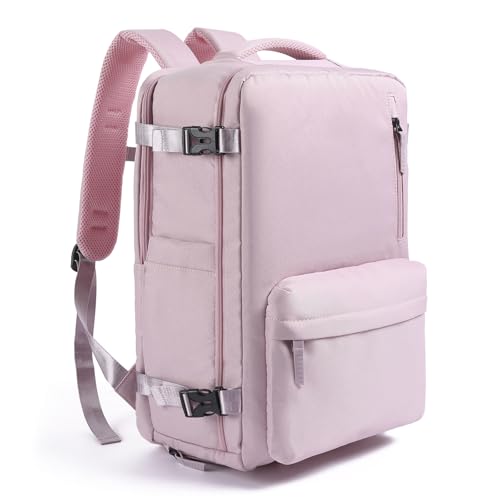 GAEKEAO Travel Backpack for Women Men, Airline Approved 15.6 Inch Laptop Carry On Backpack with Shoe Pouch Luggage Weekender Bag for Travel Business Work Hiking Purple - color: B03 Pink Purple