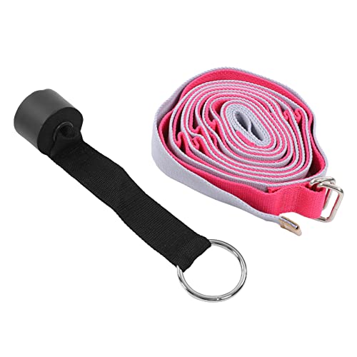 Yoga Stretching Strap, Yoga Strap for Flexibility and Balance, 3.1m Oxford Cloth Leg Stretcher with Foam - Covered Snap Ring, for Dance Gymnastics Physical Therapy and - color: Red