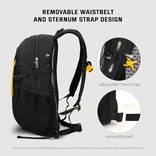 SKYSPER Small Hiking Backpack, 20L/30L Lightweight Travel Backpacks Hiking Daypack for Women Men - color: Lantc20-black, size: 30L