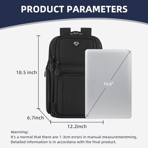 DUSLANG Laptop Backpack,Business Travel Anti Theft Slim Durable Laptops Backpack with USB Charging Port,Water Resistant College Computer Bag for Women & Men Fits 15.6 Inch Laptop and Notebook - color: Black-c