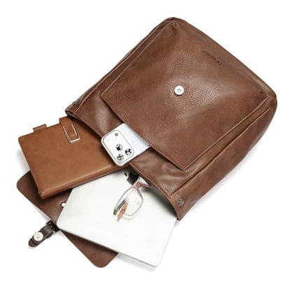 Montana West Backpack Purse for Women Casual Daypack Convertible Crossbody Backpack for Travel Work - color: Brown