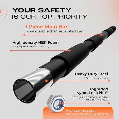 Yes4All Heavy Duty Wall Mounted Pull Up Bar, Over Door Pull Up Bar for Doorway, Multi Grip Chin Up Bar, Sturdy Strength Training Bars & Durable Gym Bar for Home Exercise - style: Pull Up Bar XSP