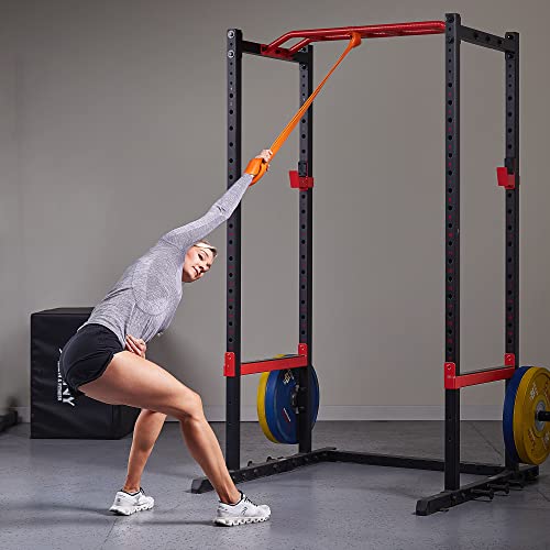 Sunny Health & Fitness Versatile Resistance Bands (Single or Combo Set) for Strength Training, Power Cage, Squat Rack, Home Gym, Body Stretching, Physical Therapy – 100, 140, 160, 180 & 10-75 LB Combo - style: 140 LB Band