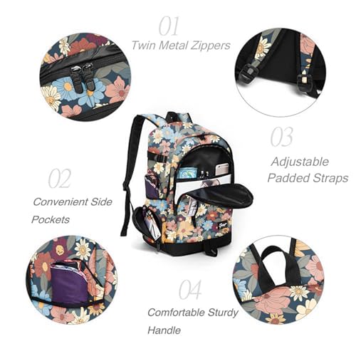 rickyh style School Backpack Travel Bag for Men & Women Lightweight College Back Pack with Laptop Compartmen - color: 01zhua