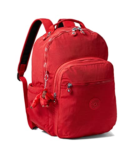 Kipling Women's Seoul 15" Laptop Backpack, Durable, Roomy with Padded Shoulder Straps, Built-In Protective Sleeve - color: Cherry Tonal 2, size: 12.75''L x 17.25''H x 8''D