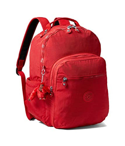 Kipling Women's Seoul 15" Laptop Backpack, Durable, Roomy with Padded Shoulder Straps, Built-In Protective Sleeve - color: Cherry Tonal 2, size: 12.75''L x 17.25''H x 8''D
