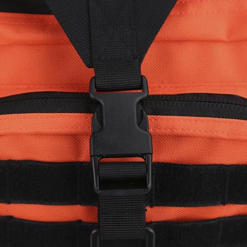 REEBOW GEAR Military Tactical Backpack for Men Large Army 3 Day Assault Pack Molle Hiking Daypack Bag (Orange-black) - color: Orange-black