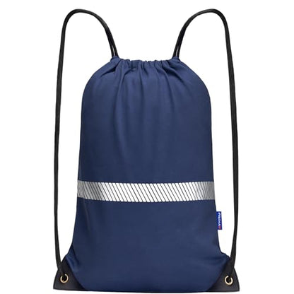 AYKRM Customize Navy Drawstring Backpack Bag work Sackpack logo - color: Navy-logo