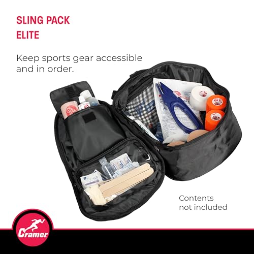 Cramer Sling Pack Elite, Small Athletic Trainer Bag for Carrying Supplies, Cross Body Travel Bag for for Trainers, Single Strap Organizing Backpack with Ample Storage and Easy Access - style: Elite
