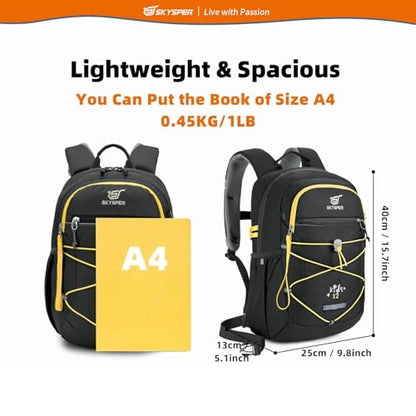 SKYSPER Kids Backpack 12L Children School Bag Child Boy Girl Pack Ages 4-8 for Traveling Day Trips Classes Camping(Black) - color: Black, size: Small