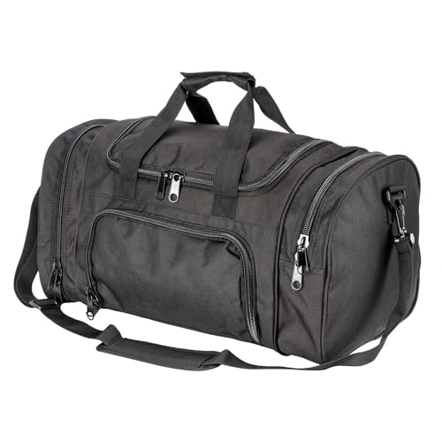 Miramrax Gym Bag Duffle Bags for Men Women with Shoes Compartment Sport Weekend Travel Overnight Carry On Bag for Tactical Military Travel Work Out Bags (Black) - color: Black