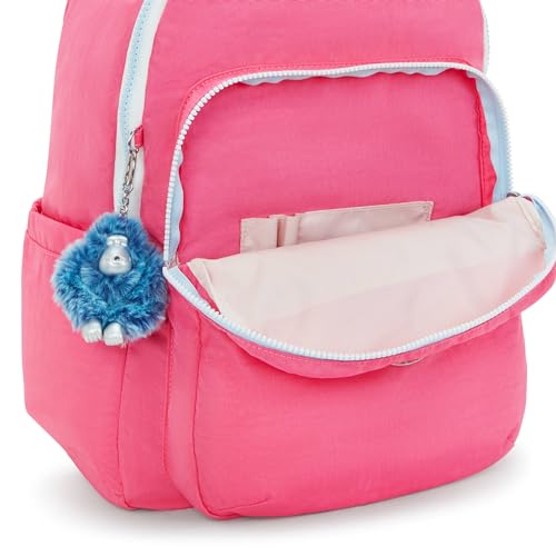 Kipling Women's Seoul 15" Laptop Backpack, Durable, Roomy with Padded Shoulder Straps, Built-In Protective Sleeve - color: White, size: 12.75''L x 17.25''H x 8''D