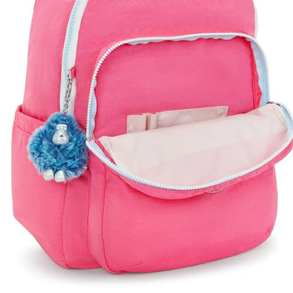 Kipling Women's Seoul 15" Laptop Backpack, Durable, Roomy with Padded Shoulder Straps, Built-In Protective Sleeve - color: White, size: 12.75''L x 17.25''H x 8''D