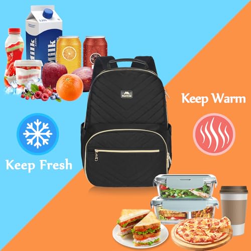 MATEIN Work Backpack with Lunch Compartment, Lunch Backpack for Women