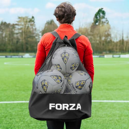 FORZA Mesh Ball Backpack | Carry & Store up to 12 Size 5 Soccer Balls with Ease - Ideal for Coaches, PE Teachers, and Players