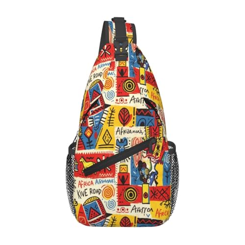 Horse Sling Bag Crossbody Backpack Lightweight Chest Bag Casual Travel Daypack For Work Daily Commute And Short Trips - color: Colorful Graffiti