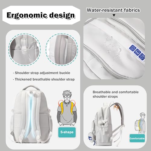 Kids Backpack for Girls - Aesthetic School Backpack for Teens - Blue Bookbag - color: Blue
