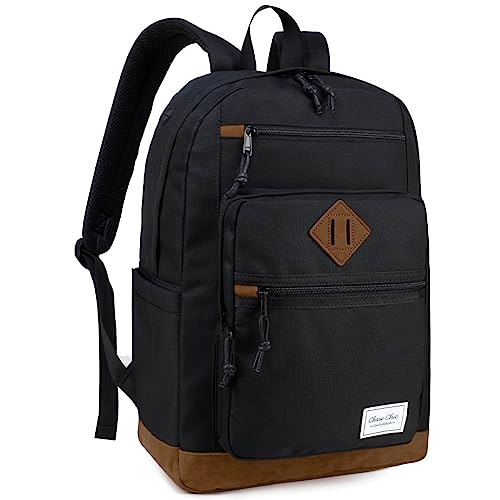 Chase Chic School Backpack for Men Women,Water Resistant Bookbag/Schoolbag/Daypack for Teen Boys Girls High School,College,Work,Travel Black - color: Black
